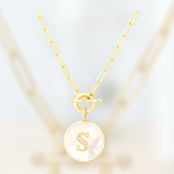 Melinda Maria Jewelry - Melinda Maria Love Letters Medallion Necklace with the letter “S”
